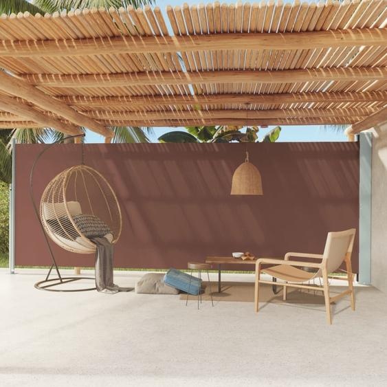 The Living Store Store latéral extensible 200x600 cm brun