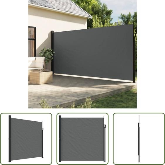 The Living Store Store latéral extensible Anthracite 200x300 cm