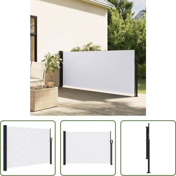The Living Store Store latéral extensible blanc 140x500 cm