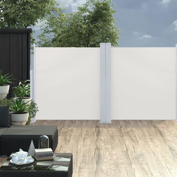 The Living Store Store latéral extensible blanc crème 120 x 600 cm