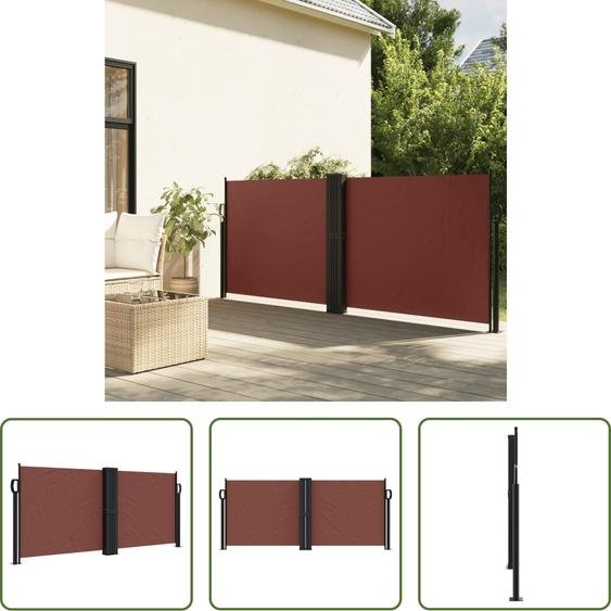 The Living Store Store latéral extensible brun 100x600 cm