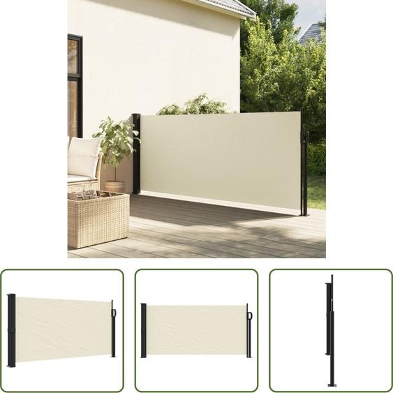 The Living Store Store latéral extensible Crème 100x500 cm