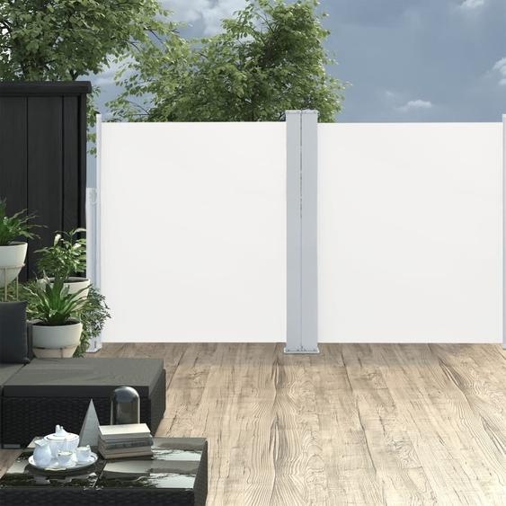 The Living Store Store latéral extensible double 170 x 600 cm Crème