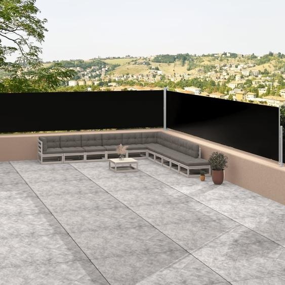 The Living Store Store latéral extensible noir 117x1200 cm