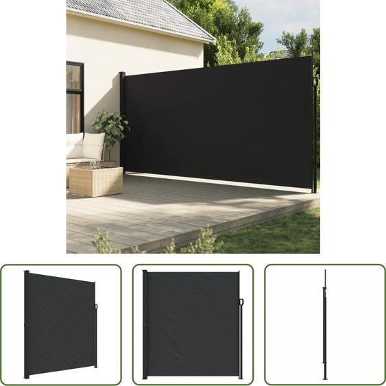 The Living Store Store latéral extensible noir 220x300 cm