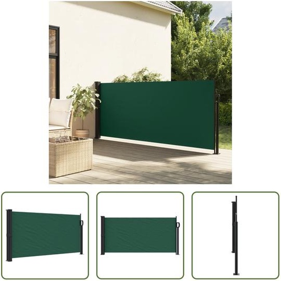 The Living Store Store latéral extensible Vert foncé 100x500 cm