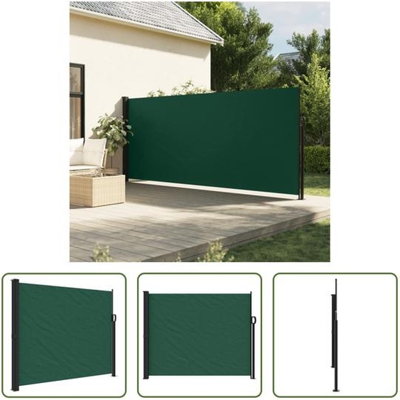 The Living Store Store latéral extensible Vert foncé 160x500 cm