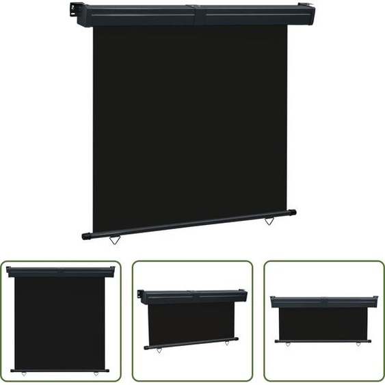 The Living Store Store latéral pour balcon 175x250 cm Noir