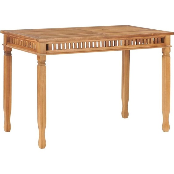 The Living Store Table de jardin à manger 120x65x80 cm en teck massif