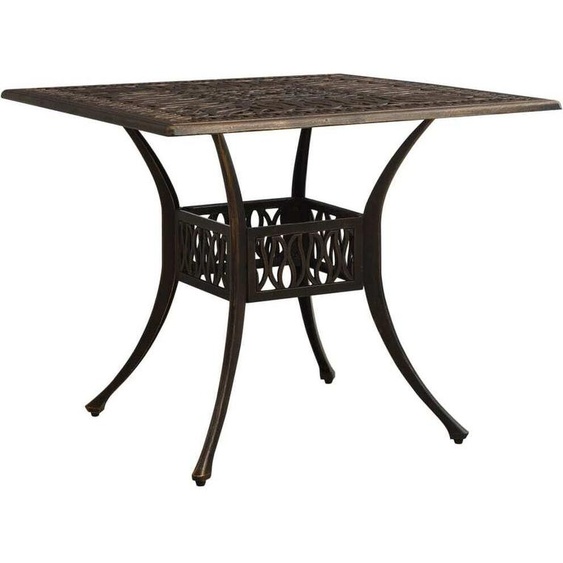 The Living Store - Table de jardin Bronzen 90 x 90 x 73 cm en fonte daluminium