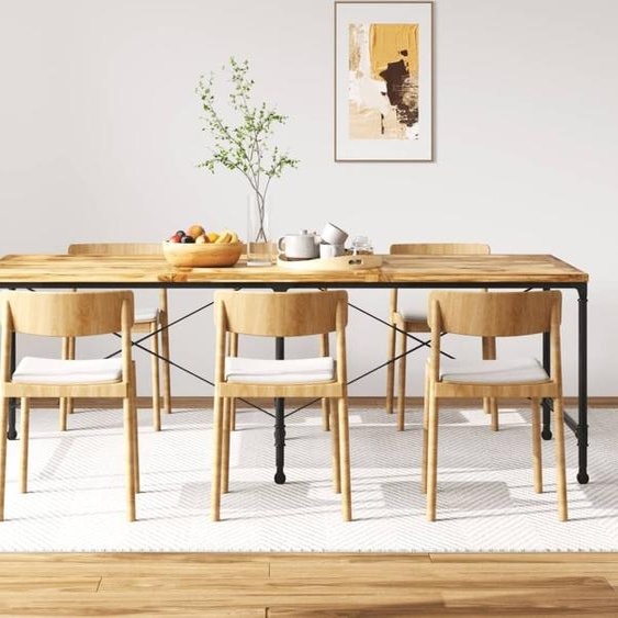 The Living Store Table de salle à manger en bois de manguier massif 240 cm