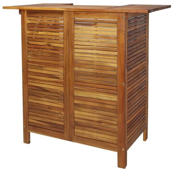 The Living Store Table haute 110x50x105 cm en bois dacacia massif