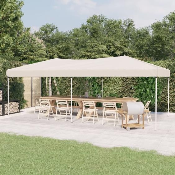 The Living Store Tente de réception pliable Crème 3x6 m