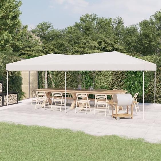 The Living Store Tente de réception pliante blanche 3x6 m