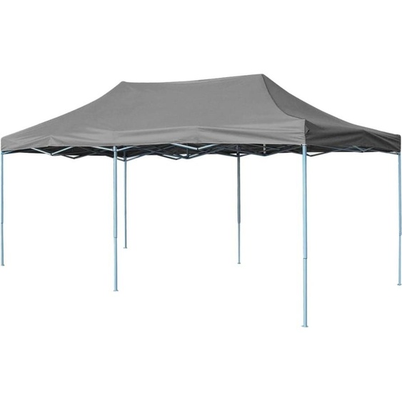The Living Store Tente de réception Pop-Up Pliable 3x6 m Anthracite