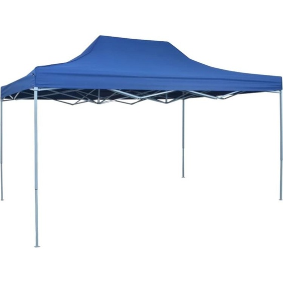 The Living Store Tente pliante Pop-Up 3x4,5 m bleue