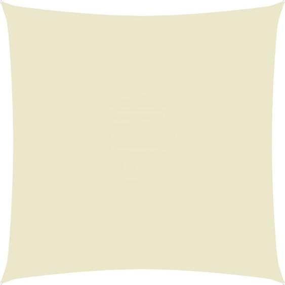 The Living Store Voile dombrage Oxford Tissu Carré 5x5 m Crème