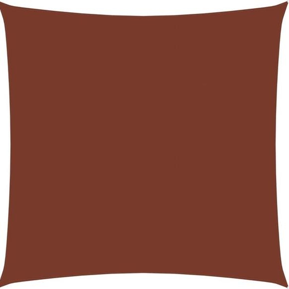 The Living Store Voile dombrage Oxford Tissu Carré 6x6 m Rouge Terracota
