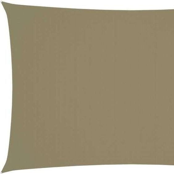 The Living Store Voile dombrage Oxford Tissu Rectangulaire 4x7 m Beige