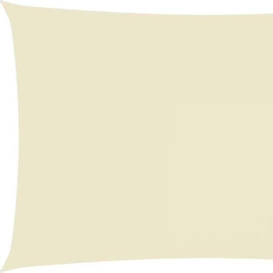 The Living Store Voile dombrage Oxford Tissu Rectangulaire 4x7 m Crème