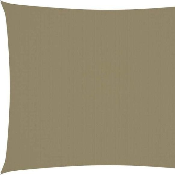 The Living Store Voile dombrage Oxford Tissu Rectangulaire 5x7 m Beige