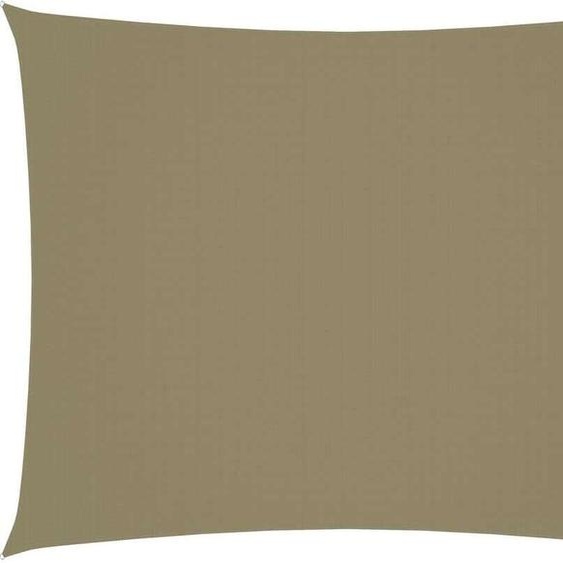 The Living Store Voile dombrage Oxford Tissu Rectangulaire 6x7 m Beige