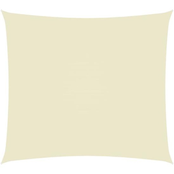 The Living Store Voile dombrage Oxford Tissu Rectangulaire 6x7 m Crème