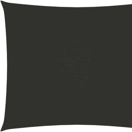 The Living Store Voile dombrage tissu Oxford rectangulaire 6x7 m Anthracite