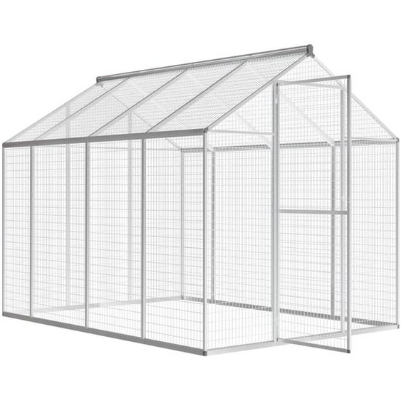 The Living Store Volière extérieure aluminium 178x242x192 cm