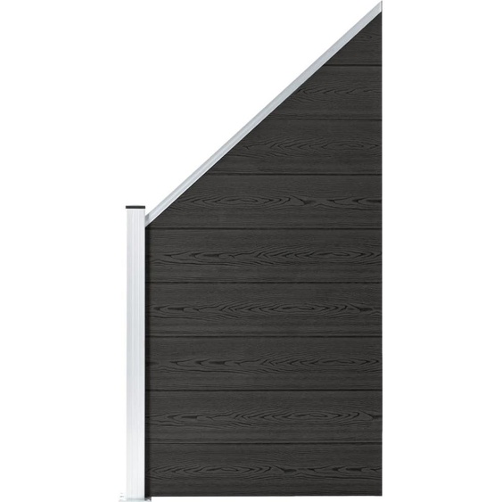 The Living Store Zaunelement WPC 95x(105-180) cm Grau