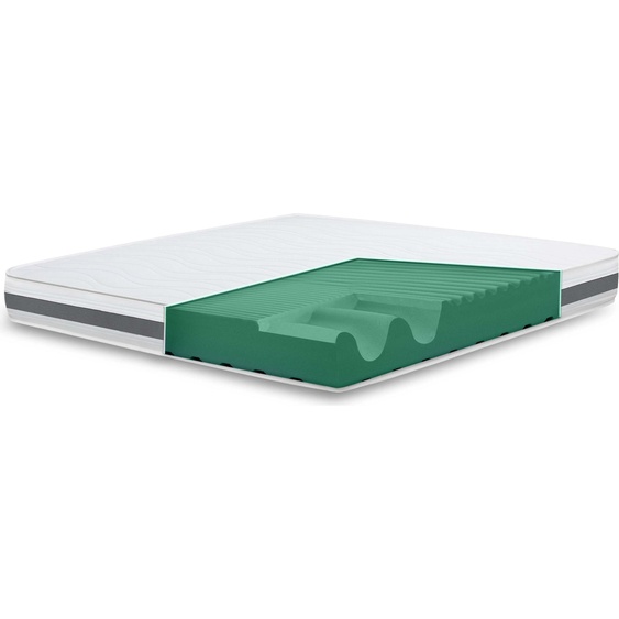 The White Stone King Size Double Matelas 210x210 Basic, Antibactérien, Antiacarien, Antiallergique | Hauteur 16 cm |  Italy
