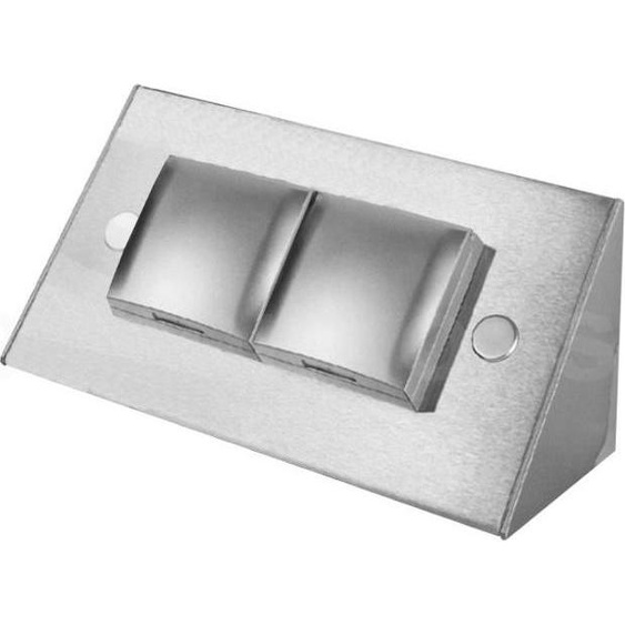 Thebo Prise en saillie 17916 Acier inoxydable double ST 3900 ST/2 avec couvercle Argenté