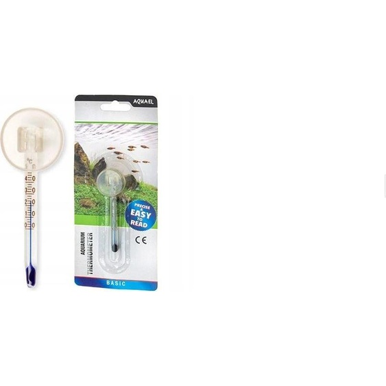 Thermomètre daquarium AQUAEL 6 cm en verre avec ventouse