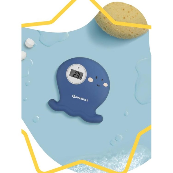 Thermomètre de bain et dambiance Poulpe bleu