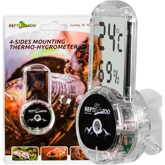 Thermomètre et hygromètre 4 faces Repti-Zoo - Thermomètre et hygromètre LCD Repti-Zoo