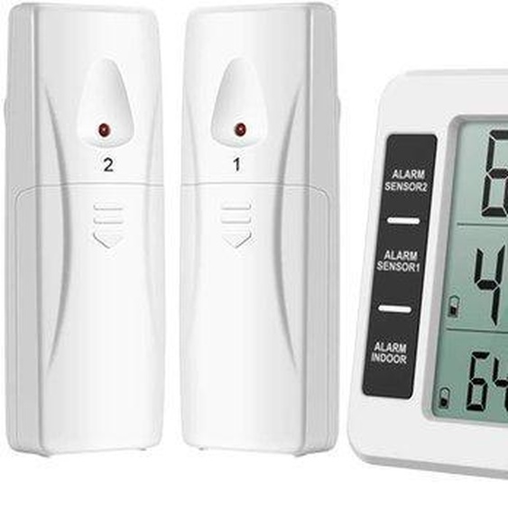 Thermomètre numérique, à sonde interne, étanche, avec 2 capteurs sans fil.