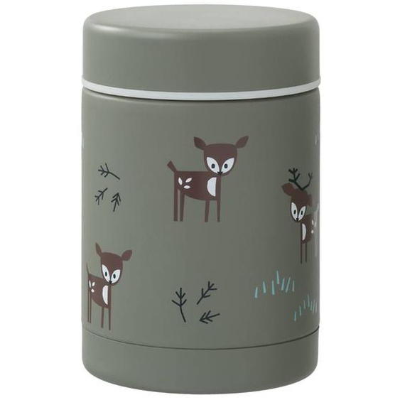 Thermos Alimentaire Olive, Marron,blanc