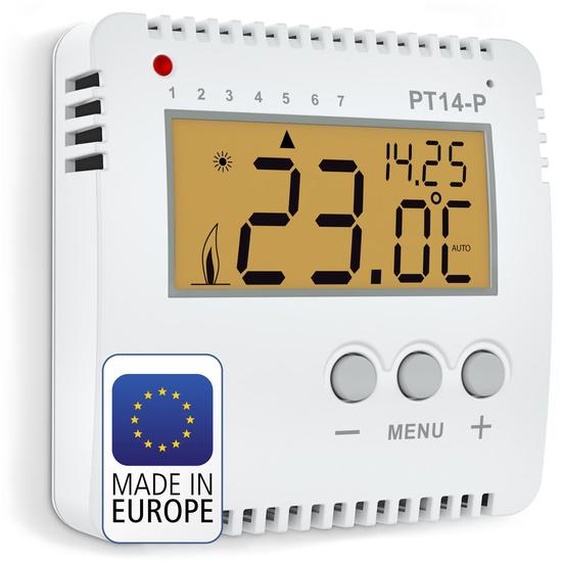 Thermostat dambiance numérique 230 V, thermostat mural programmable avec grand écran LCD