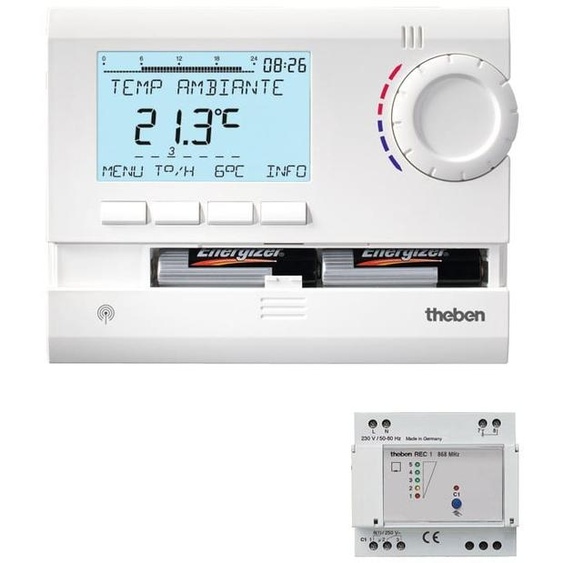 Thermostat dambiance RAMSES 813 digital programmable radio 1 zone THEBEN 8339501