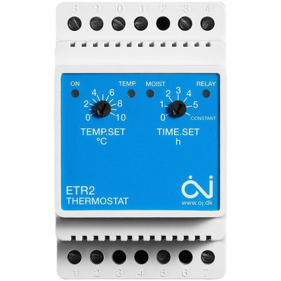 Thermostat ETR2 pour la surveillance de la fonte des glaces et de la neige, conçu pour une installation sur rail de toit ou en extérieur