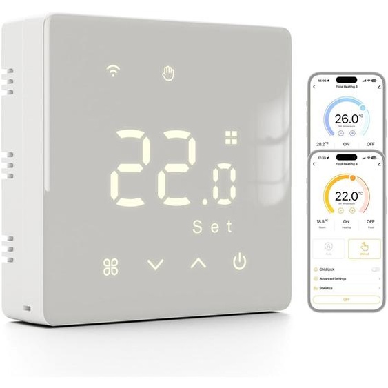 Thermostat intelligent avec Wi-Fi, compatible avec les chaudières à gaz, équipé dune sortie de contact sec