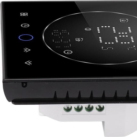 Thermostat intelligent sans fil pour la maison Thermostat programmable précis Thermostat mural pour chaudière AC95240V Carré Noir