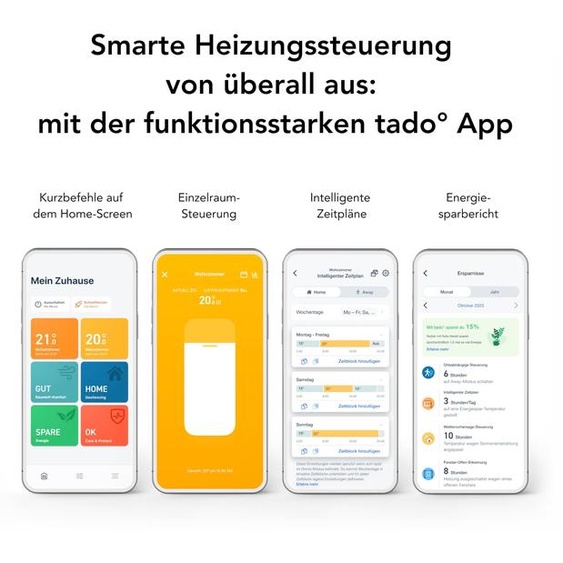 Thermostat intelligent tado X, accessoire pour le chauffage au sol et le chauffe-eau,via une application et une enceinte connectée, installation à faire soi-même