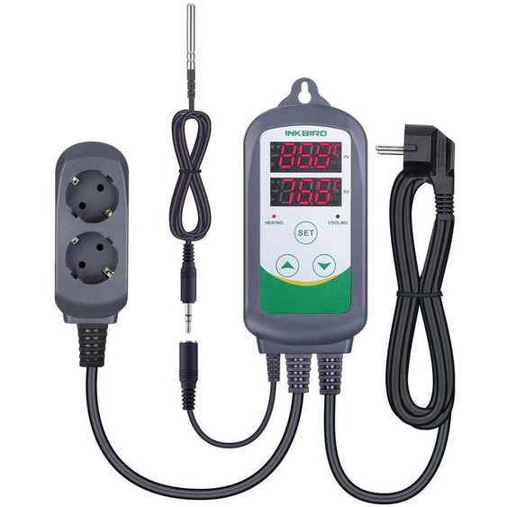 Thermostat ITC-308S avec sonde NTC remplaçable et double prise pour le chauffage et la climatisation