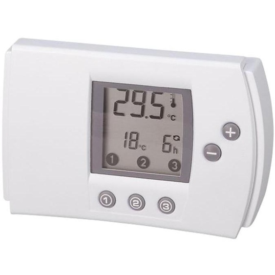 Thermostat numérique à 2 fils, avec fonction chauffage/climatisation, de couleur blanche