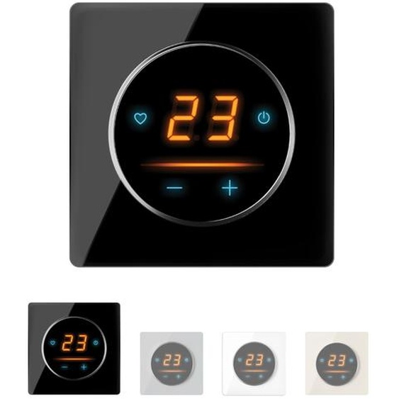 Thermostat OneKeyElectro 25 WIFI Touch avec cadre en verre Garda - noir