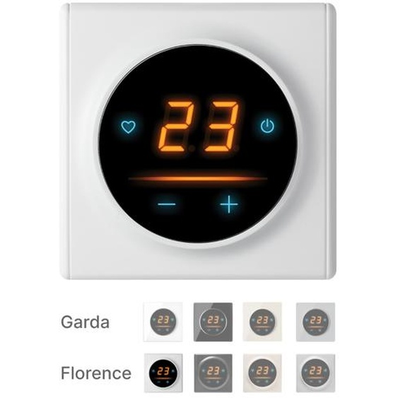 Thermostat OneKeyElectro 25 WIFI Touch avec cadre Florence - blanc