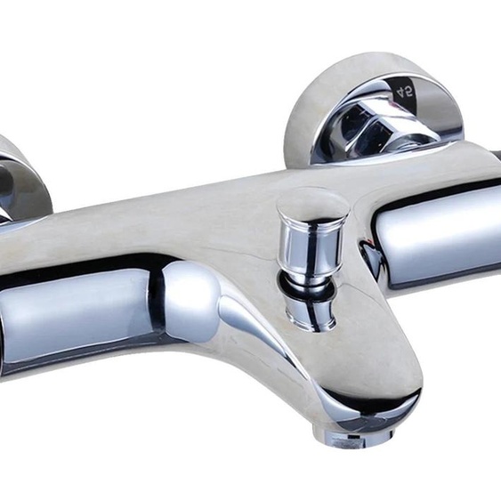 Thermostat pour baignoire, laiton haut de gamme, sécurité 38 °C, gris clair