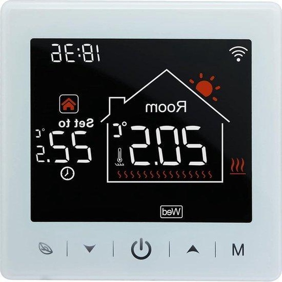 Thermostat Wi-Fi intelligent pour chauffage au sol - fonction programmable - écran LCD tactile - 3A