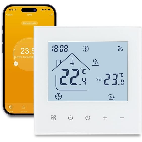 Thermostat Wi-Fi intelligent pour chauffe-eau, écran tactile LCD numérique